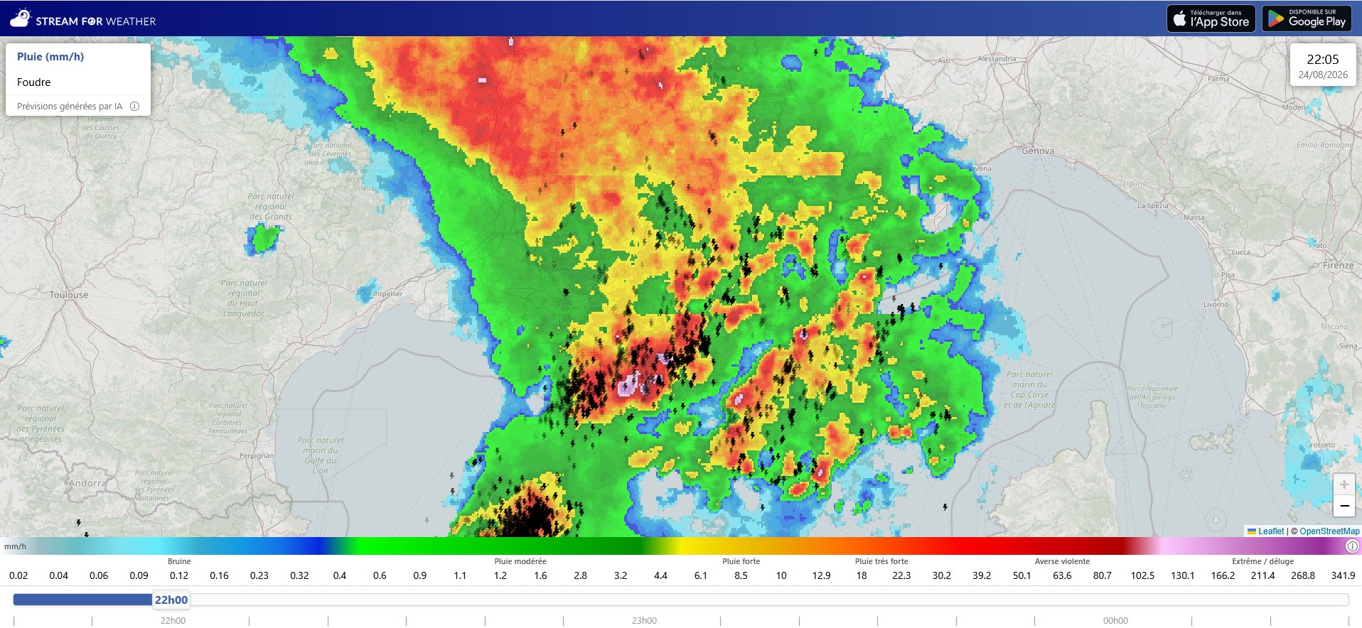 AI4Vigil-Orage du 24 août 2026 sur le Golfe du Lion · Stream4Weather